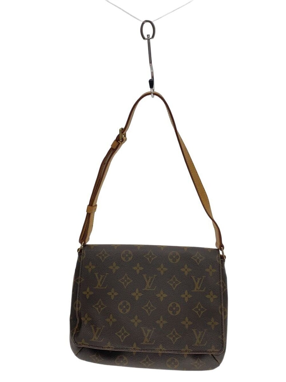 LOUIS VUITTON Musette Tango Monogram Canvas Long Shoulder Bag Brown